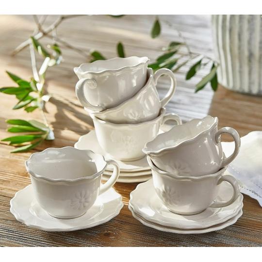kavas csesze szett teas mediterran viragos tanyer szett tengerparti bezs krem szinu unnepi vintage leveles tanyer antikolt elegans luxus.jpg